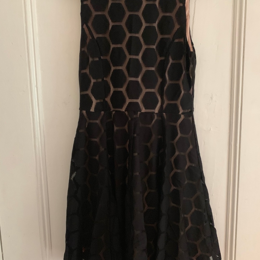 Pink and black hexagon dress